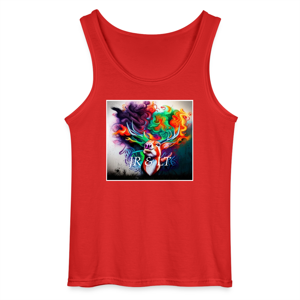 JR< TRADMARKED - MEN'S TANK TOP - red
