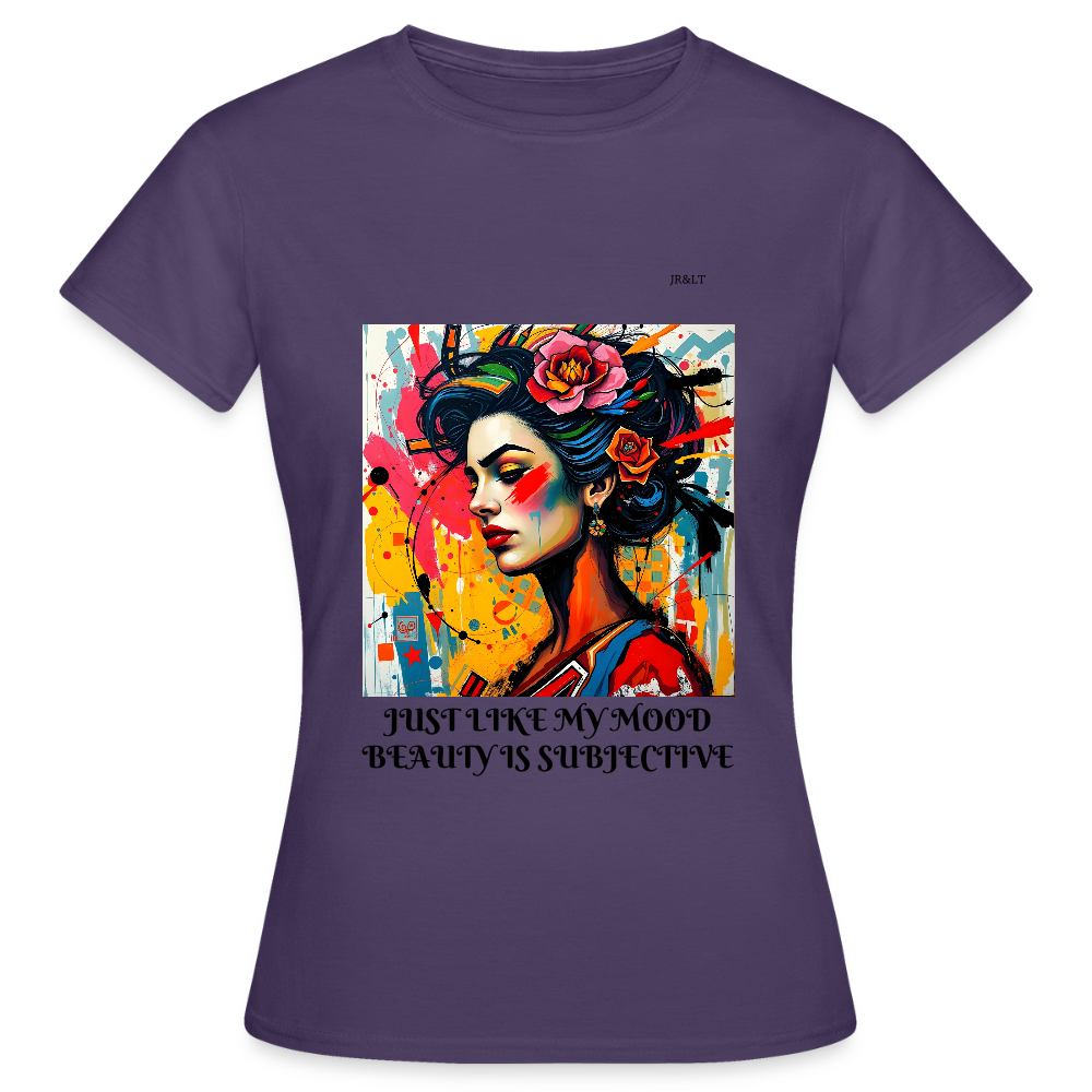 JUST LIKE MY MOOD" WOMEN'S CLASSIC T-SHIRT - dark purple