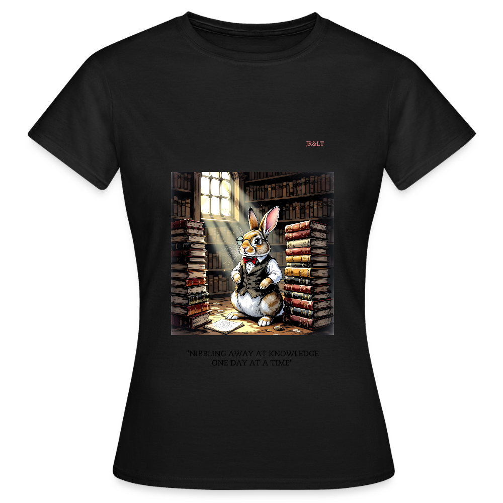"PROFESSOR FLUFFY" - WOMEN'S CLASSIC T-SHIRT - black