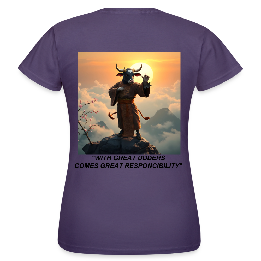 "WITH GREAT UDDERS" WOMEN'S CLASSIC T-SHIRT - dark purple