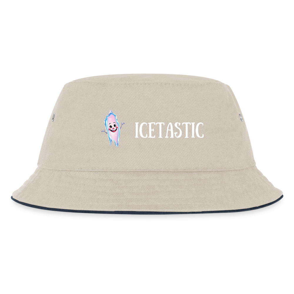 ICETASTIC - CHICLREN'S BUCKET HAT - ecru/navy