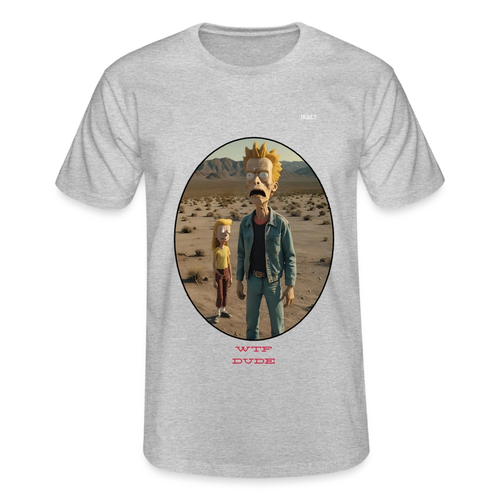 WTF DUDE!! MEN'S CLASSIC T-SHIRT - heather grey