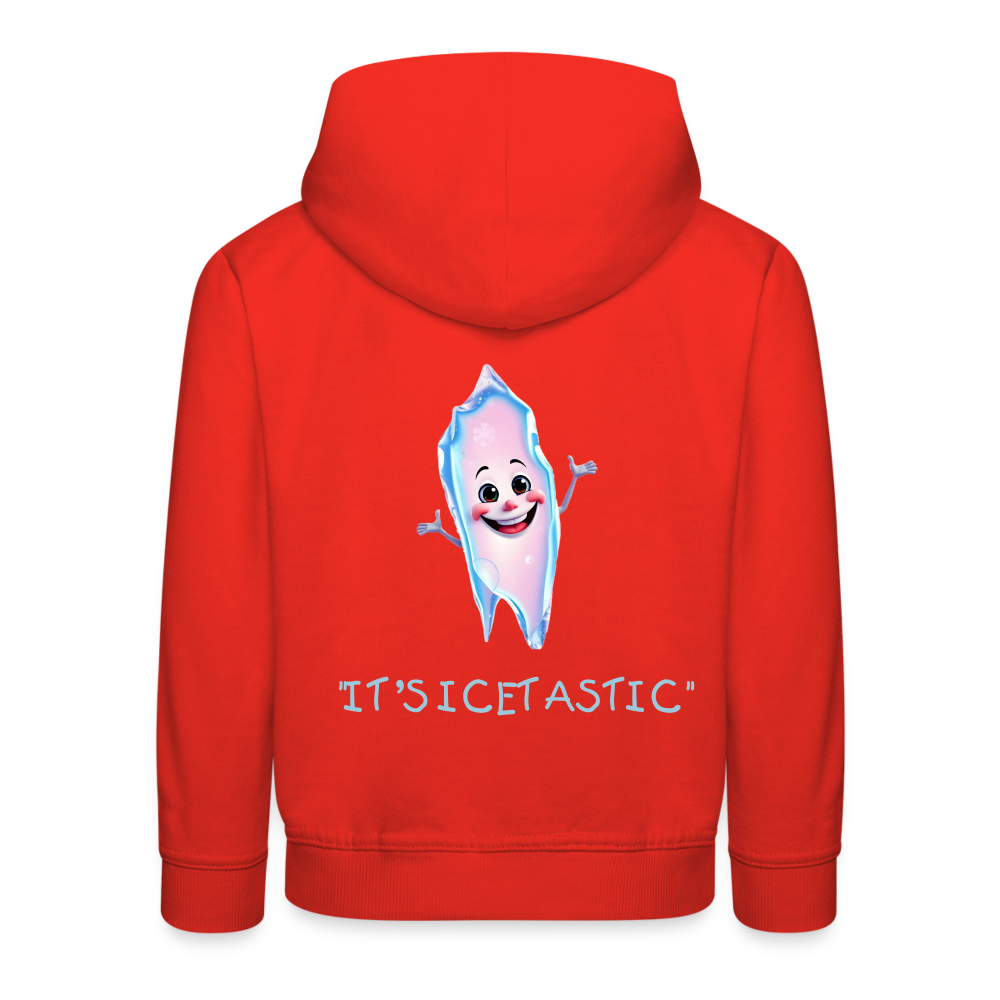 "IT'S ICETASTIC" CHILDREN'S HOODIE - red