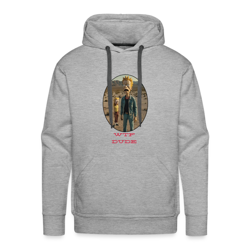WTF DUDE!! MEN'S HOODIE - heather grey