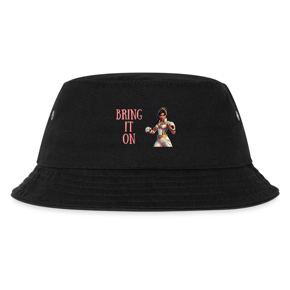 PRINCESS IN TRAINIING - CHICLREN'S BUCKET HAT - black