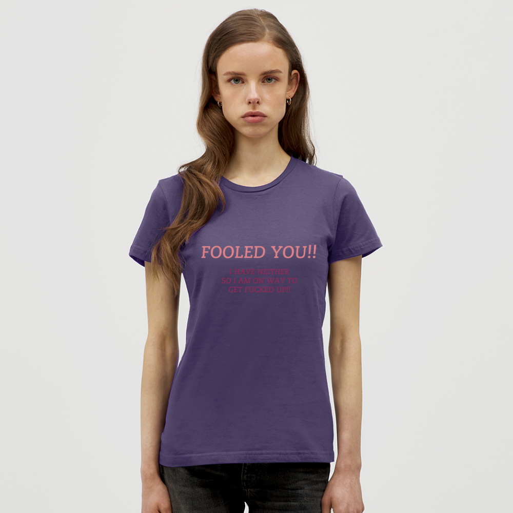 "WITH GREAT UDDERS" WOMEN'S CLASSIC T-SHIRT - dark purple