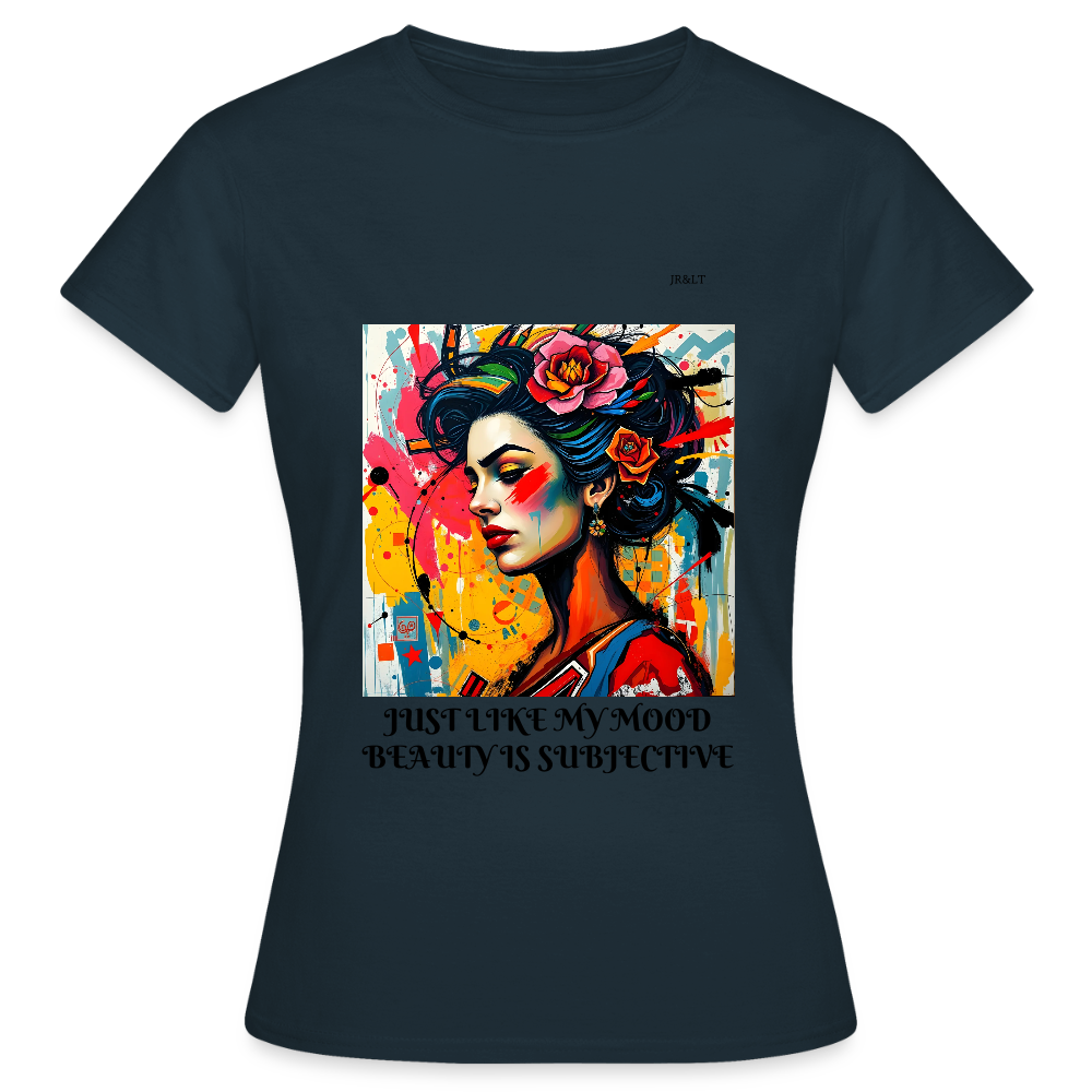 JUST LIKE MY MOOD" WOMEN'S CLASSIC T-SHIRT - navy