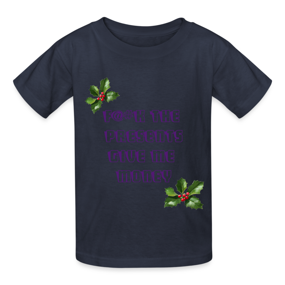 GIVE ME MONEY - CHILDREN'S T-SHIRT - navy