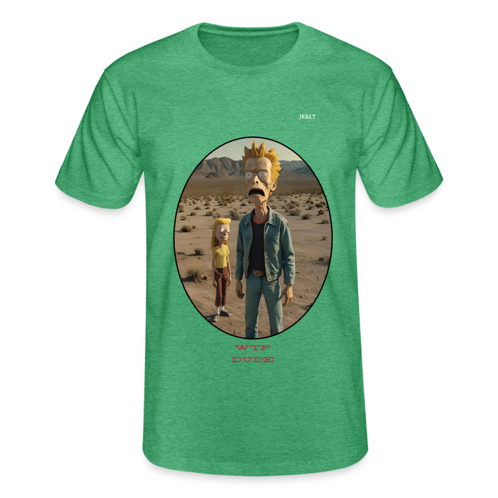 WTF DUDE!! MEN'S CLASSIC T-SHIRT - heather green