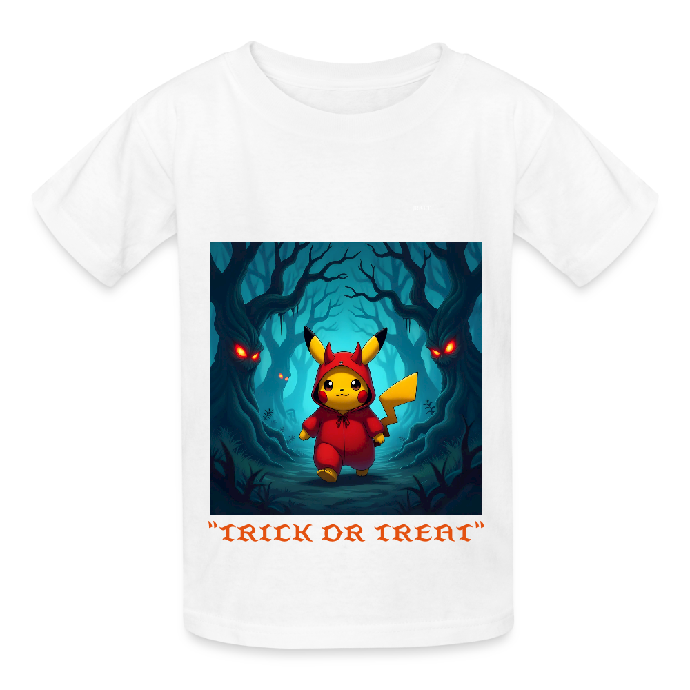 "TRICK OR TREAT" CHILDRENS T-SHIRT - white