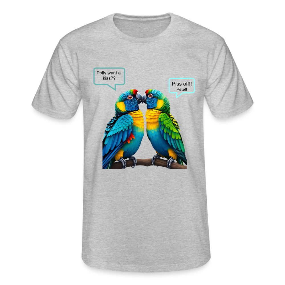 SQUABBLING PARROTS - MENS CLASSIC T-SHIRT - heather grey