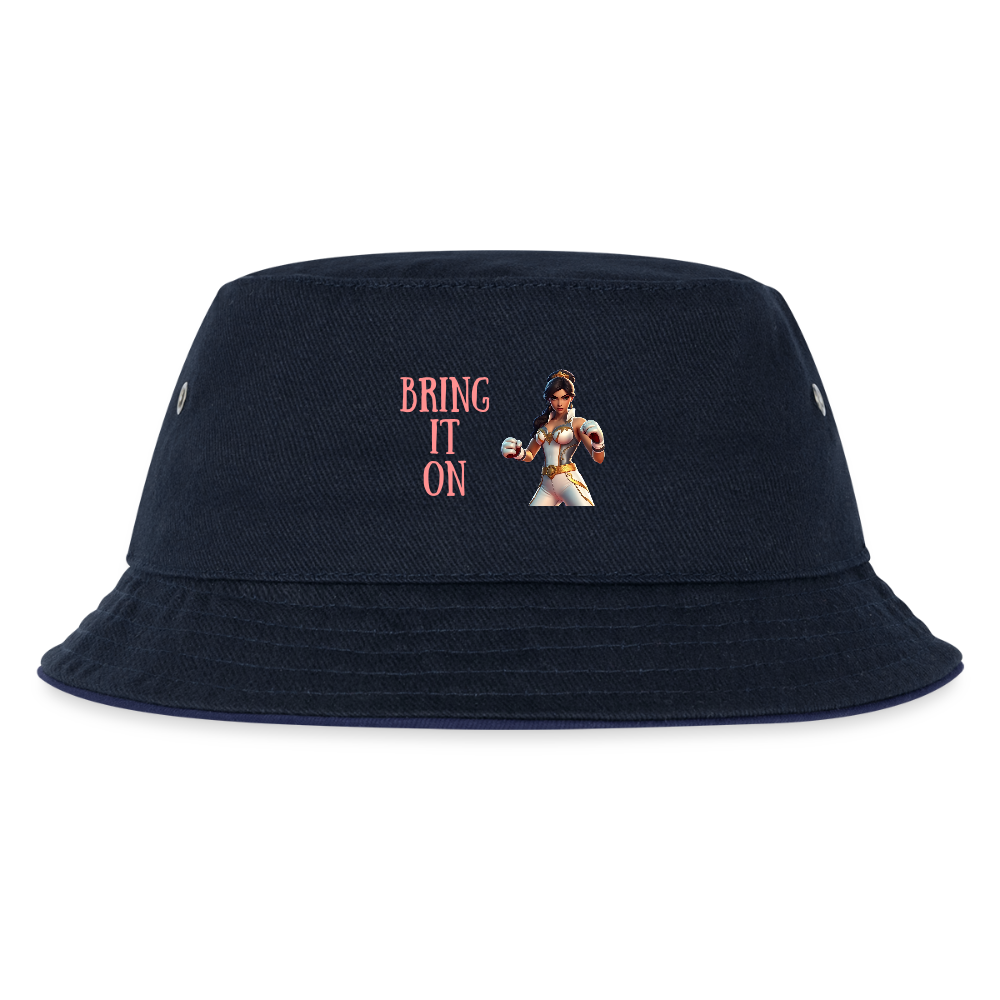 PRINCESS IN TRAINIING - CHICLREN'S BUCKET HAT - navy/navy