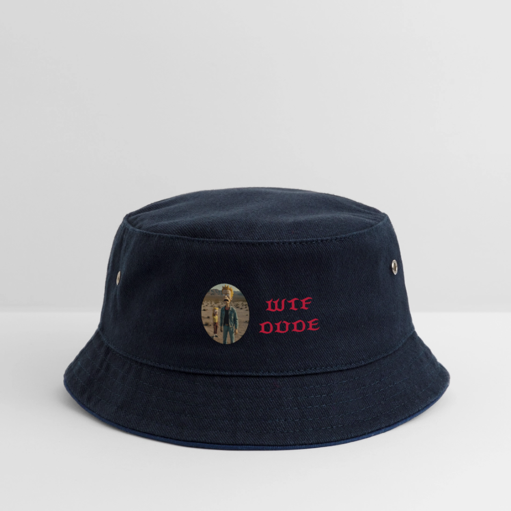 WTF DUDE - CHICLREN'S BUCKET HAT - navy/navy