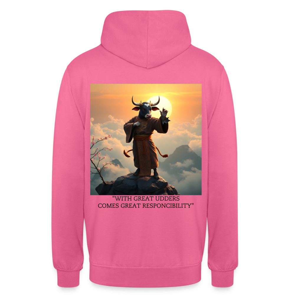 "WITH GREAT UDDERS" WOMEN'S HOODIE - pink