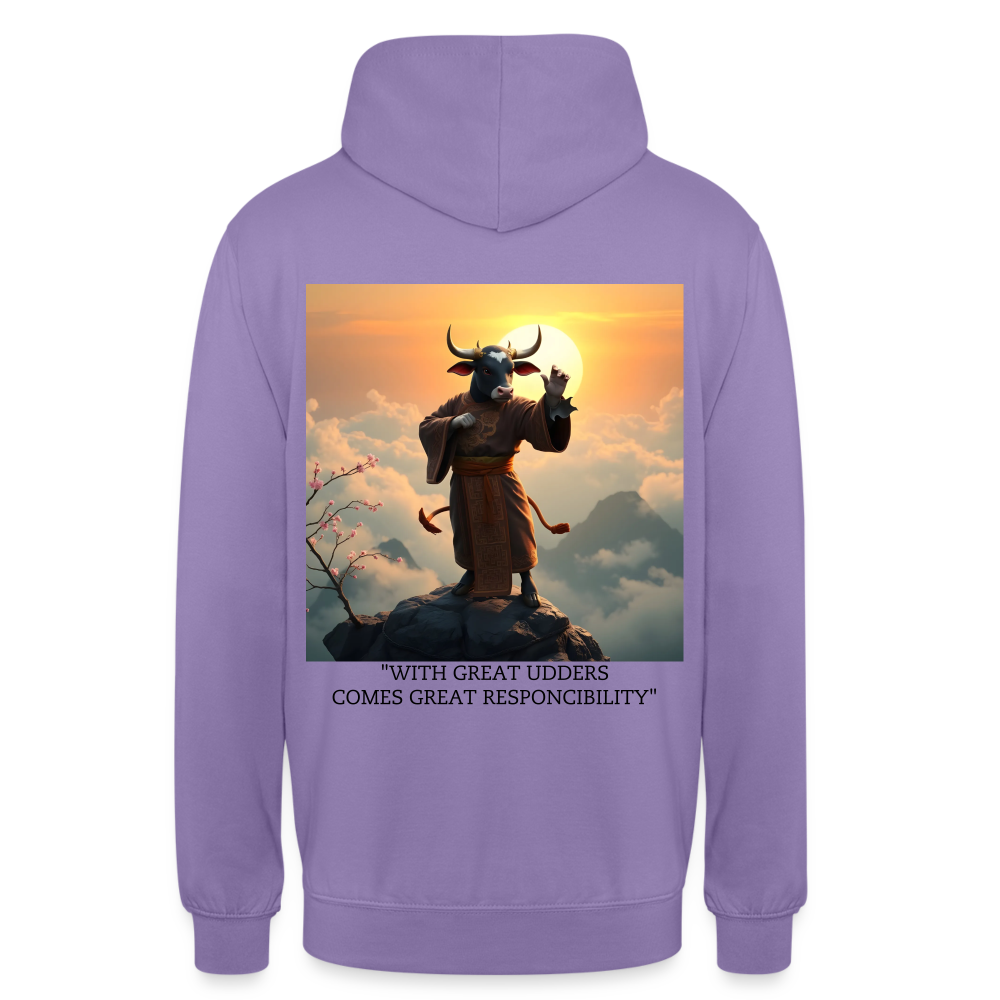 "WITH GREAT UDDERS" WOMEN'S HOODIE - lavender