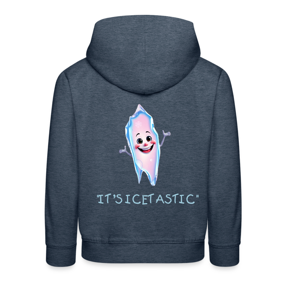 "IT'S ICETASTIC" CHILDREN'S HOODIE - heather denim