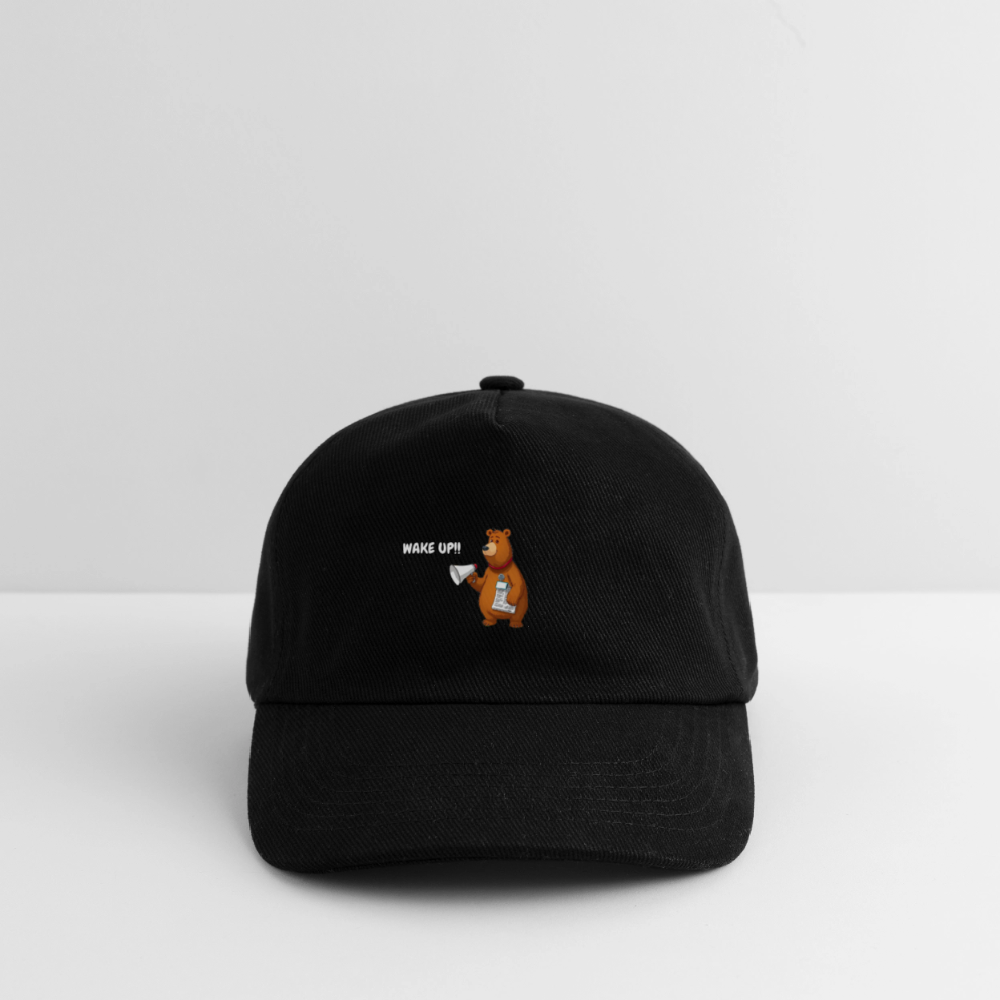 WAKE UP - CHILDREN'S BASEBALL CAP - black