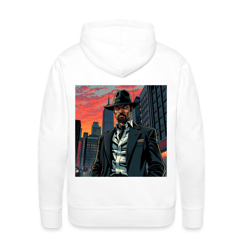 OLD SCHOOL VILLAIN - MEN'S HOODIE - white