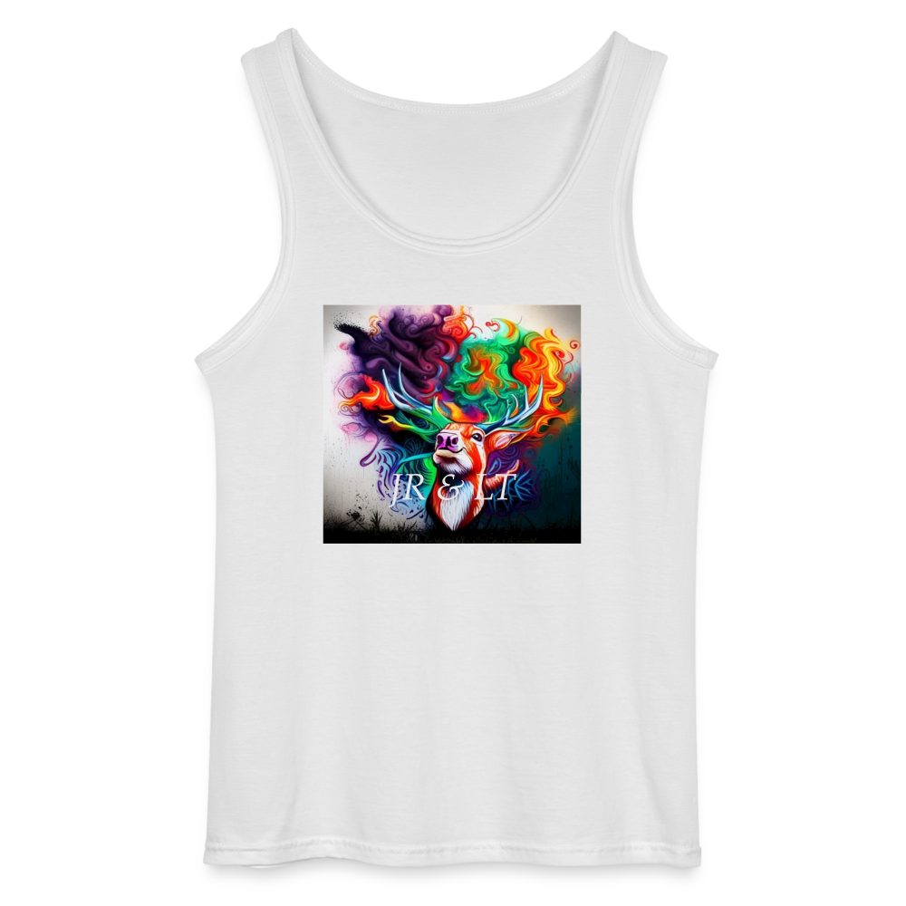 JR< TRADMARKED - MEN'S TANK TOP - white