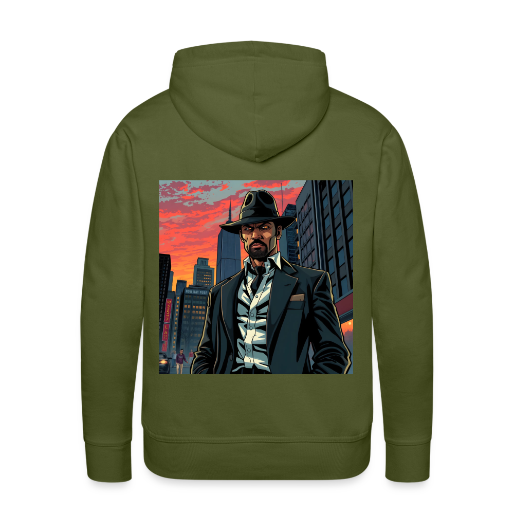 OLD SCHOOL VILLAIN - MEN'S HOODIE - olive green