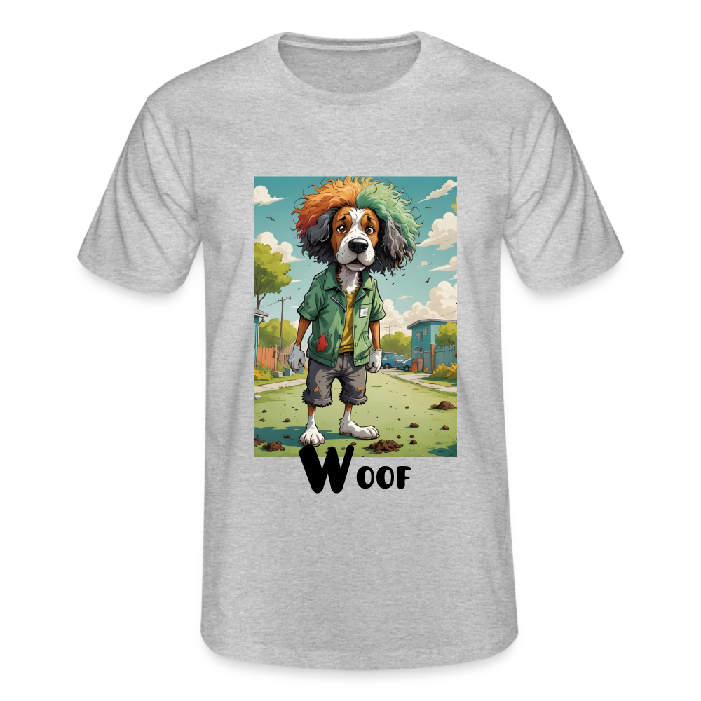 WOOF!! MEN'S CLASSIC T-SHIRT - heather grey