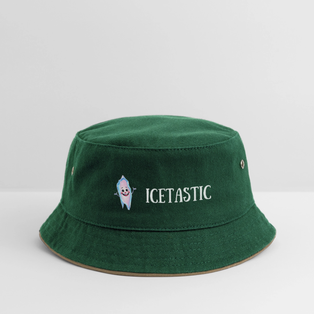 ICETASTIC - CHICLREN'S BUCKET HAT - dark green/beige