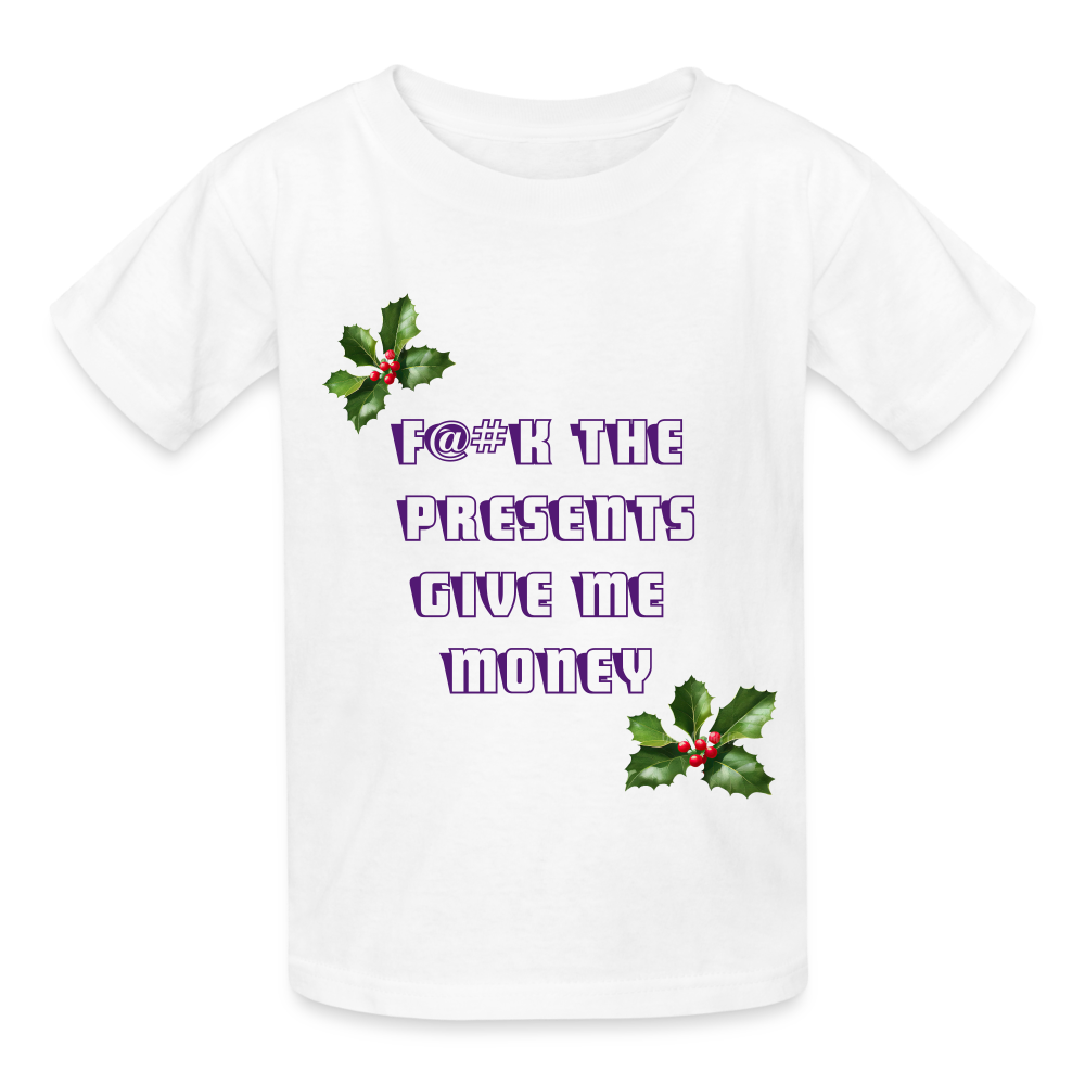 GIVE ME MONEY - CHILDREN'S T-SHIRT - white