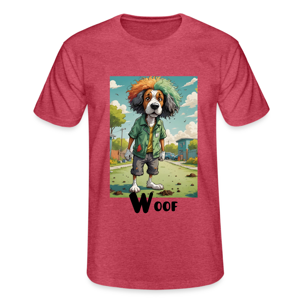 WOOF!! MEN'S CLASSIC T-SHIRT - heather red
