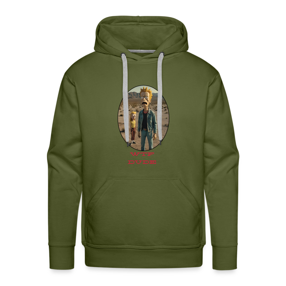 WTF DUDE!! MEN'S HOODIE - olive green