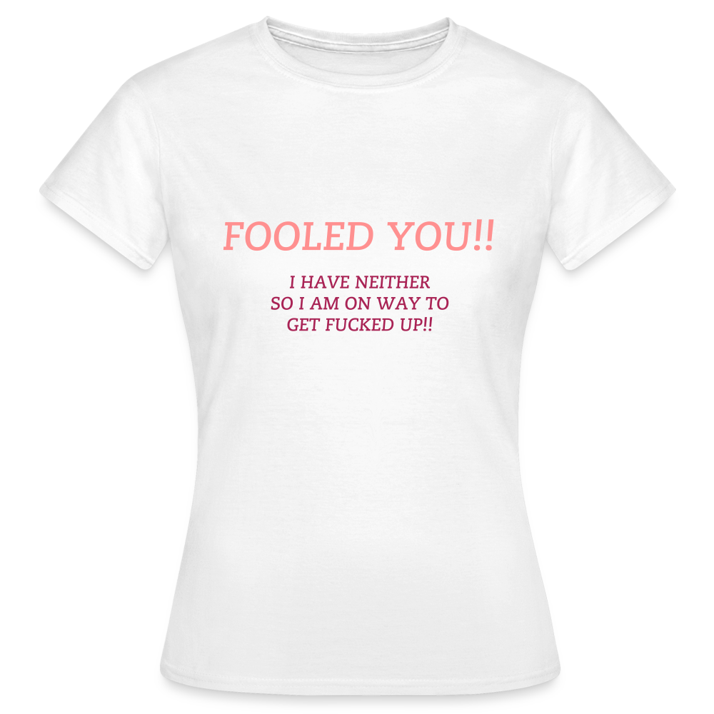 "WITH GREAT UDDERS" WOMEN'S CLASSIC T-SHIRT - white