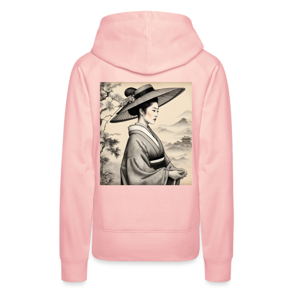 WOMAN AT PEACE - WOMEN'S HOODIE - crystal pink