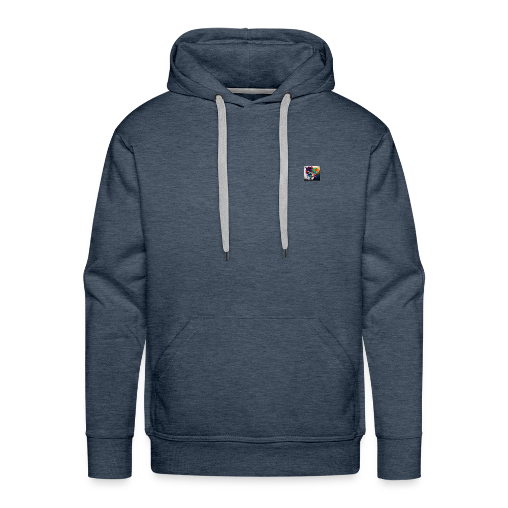 JR< TRADEMARKED - MEN'S HOODIE - heather denim