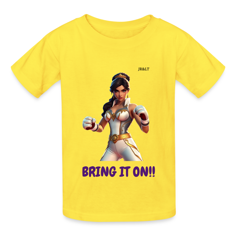 BOXING PRINCESS - KID'S TSHIRT - yellow