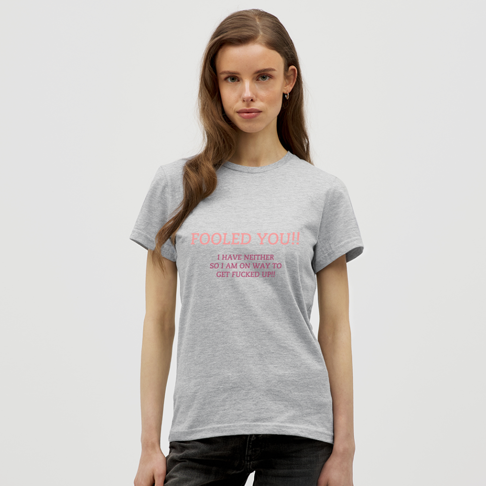 "WITH GREAT UDDERS" WOMEN'S CLASSIC T-SHIRT - heather grey