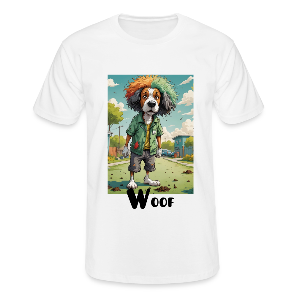 WOOF!! MEN'S CLASSIC T-SHIRT - white