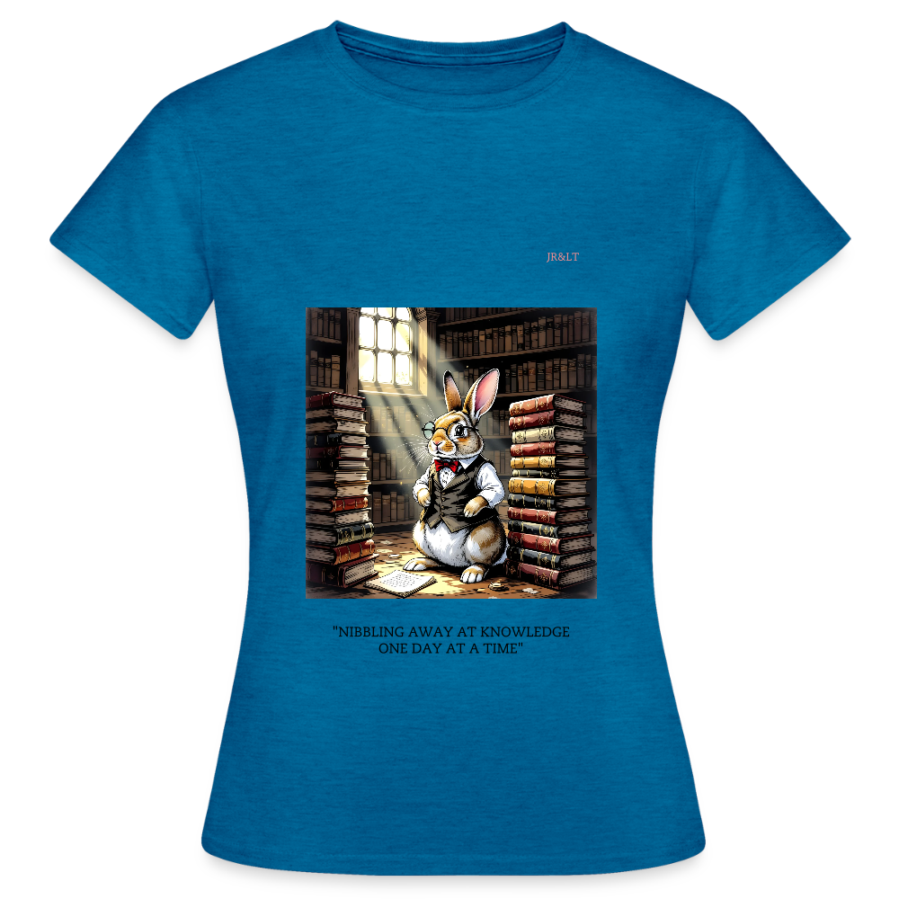 "PROFESSOR FLUFFY" - WOMEN'S CLASSIC T-SHIRT - antique blue sapphire heather