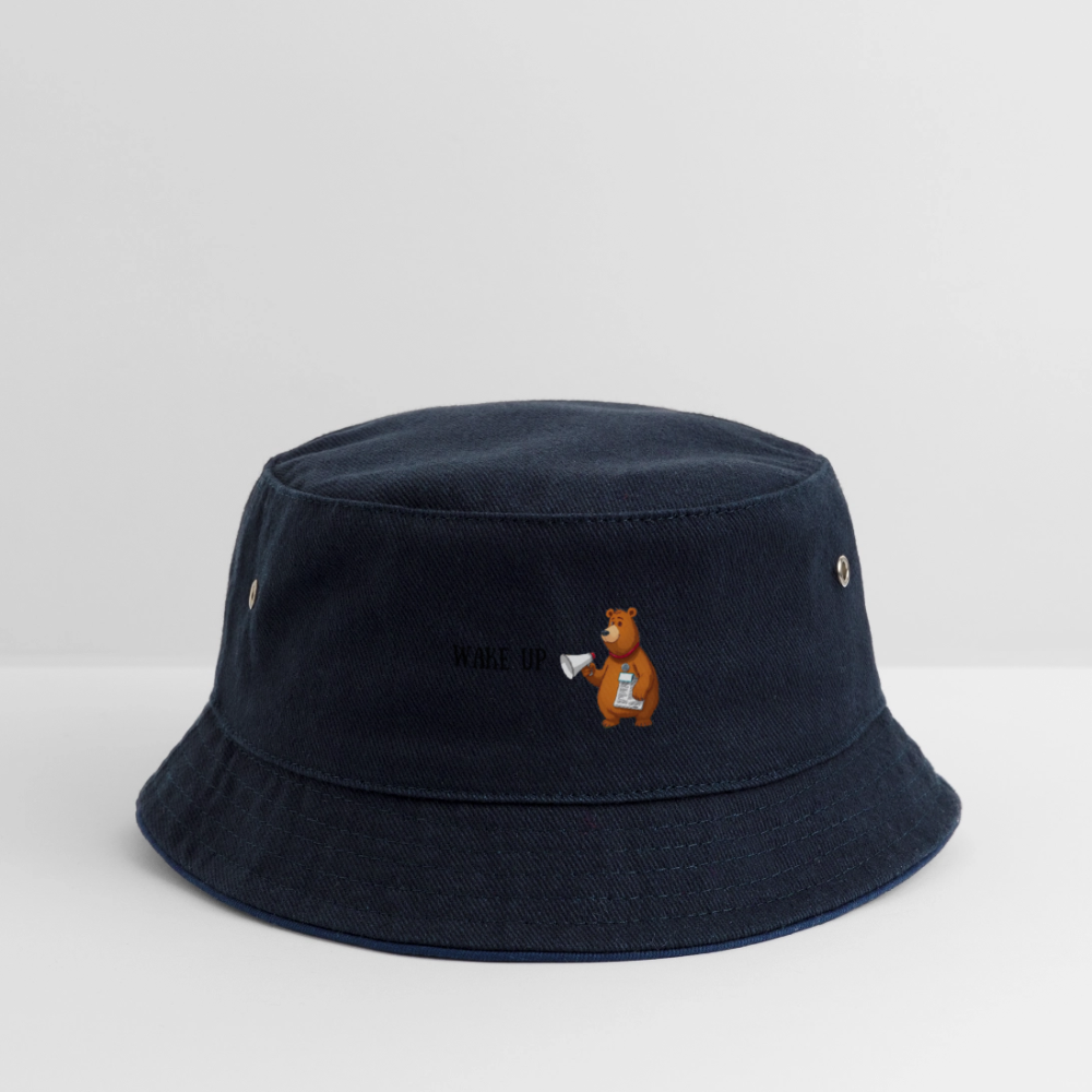 WAKE UP - CHICLREN'S BUCKET HAT - navy/navy