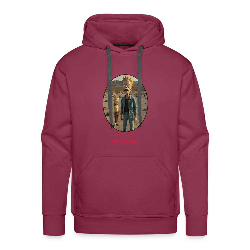 WTF DUDE!! MEN'S HOODIE - bordeaux