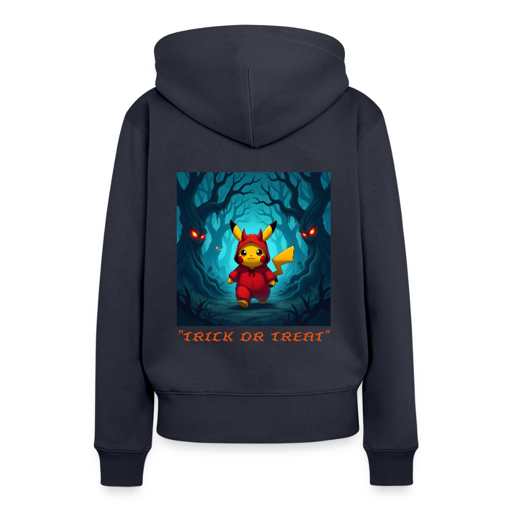 "TRICK OR TREAT" - WOMEN'S HOODIE - navy
