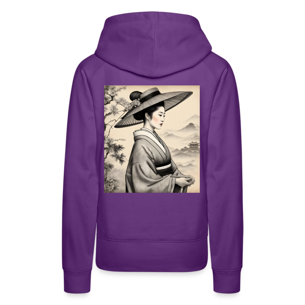 WOMAN AT PEACE - WOMEN'S HOODIE - purple