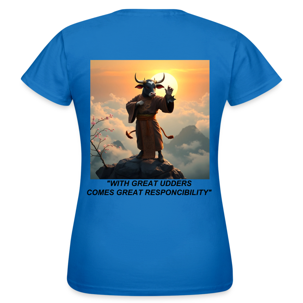 "WITH GREAT UDDERS" WOMEN'S CLASSIC T-SHIRT - royal blue