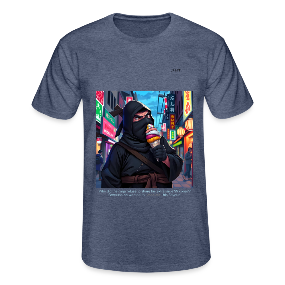 ICE-CREAM NINJA- MENS CLASSIC T-SHIRT - heather navy