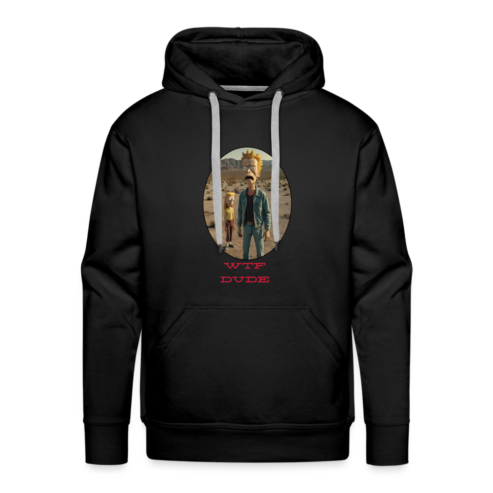 WTF DUDE!! MEN'S HOODIE - black