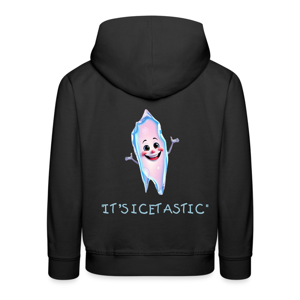 "IT'S ICETASTIC" CHILDREN'S HOODIE - black