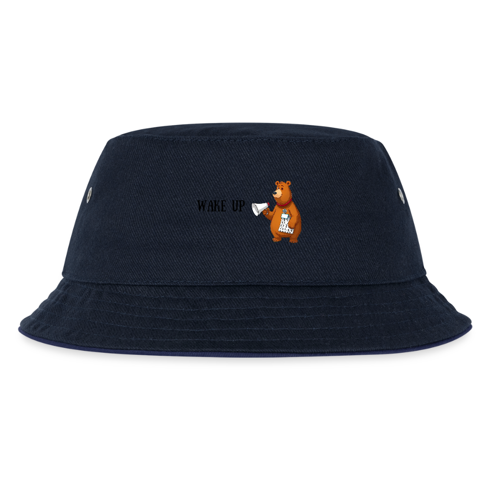WAKE UP - CHICLREN'S BUCKET HAT - navy/navy