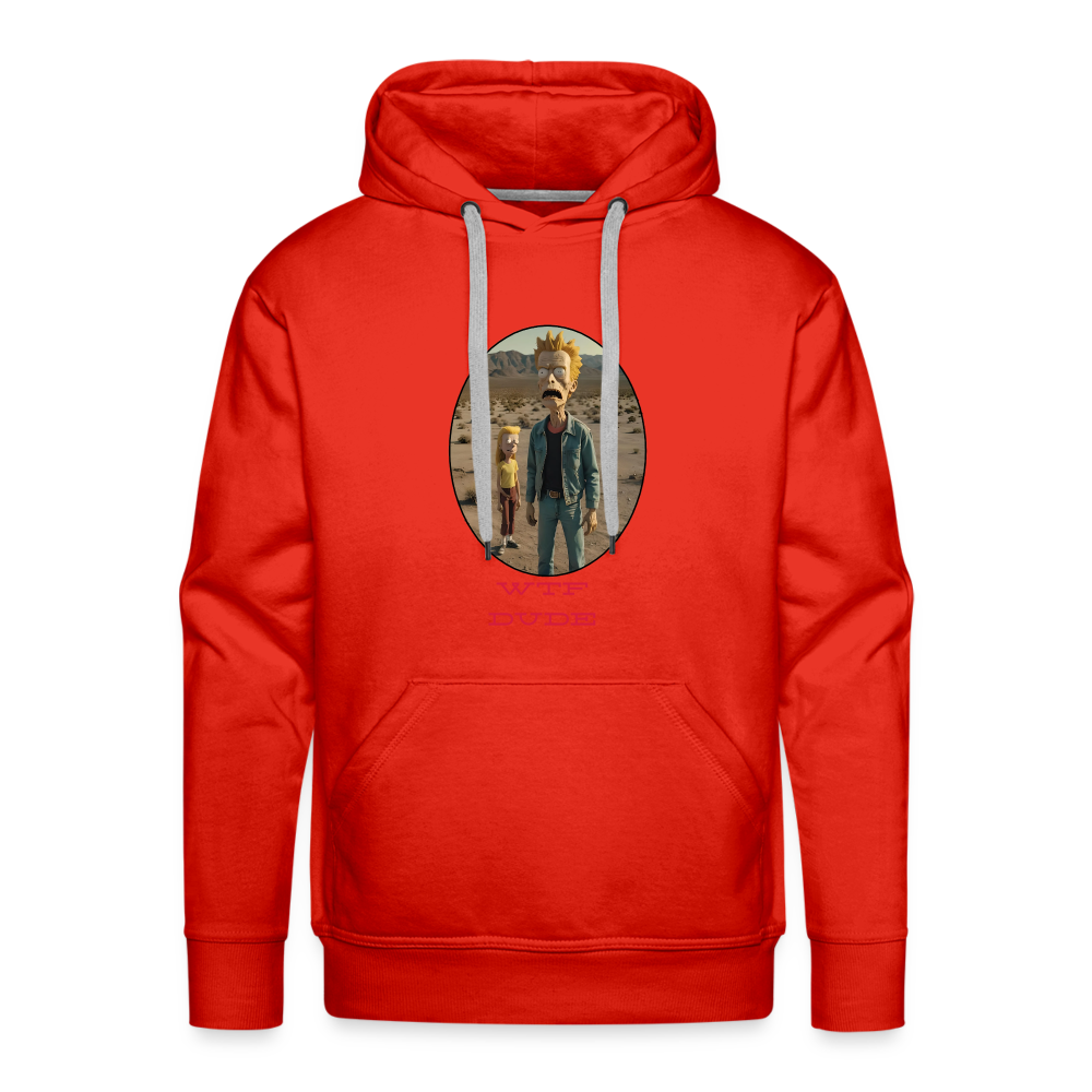 WTF DUDE!! MEN'S HOODIE - red