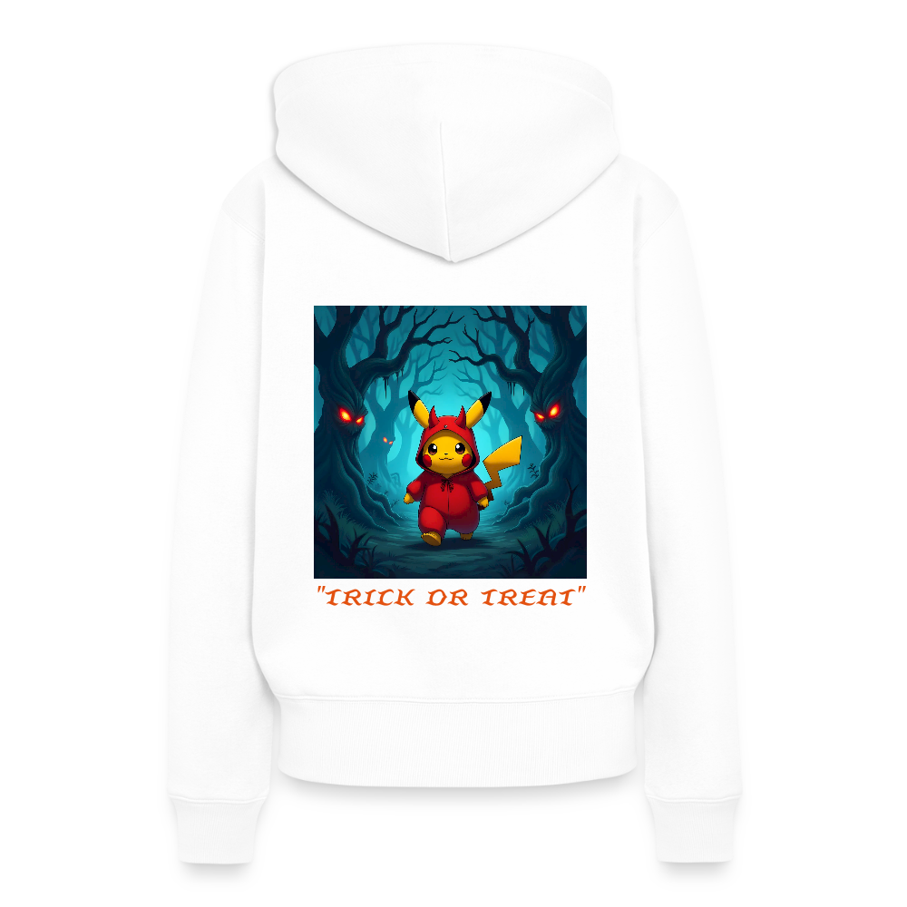 "TRICK OR TREAT" - WOMEN'S HOODIE - white