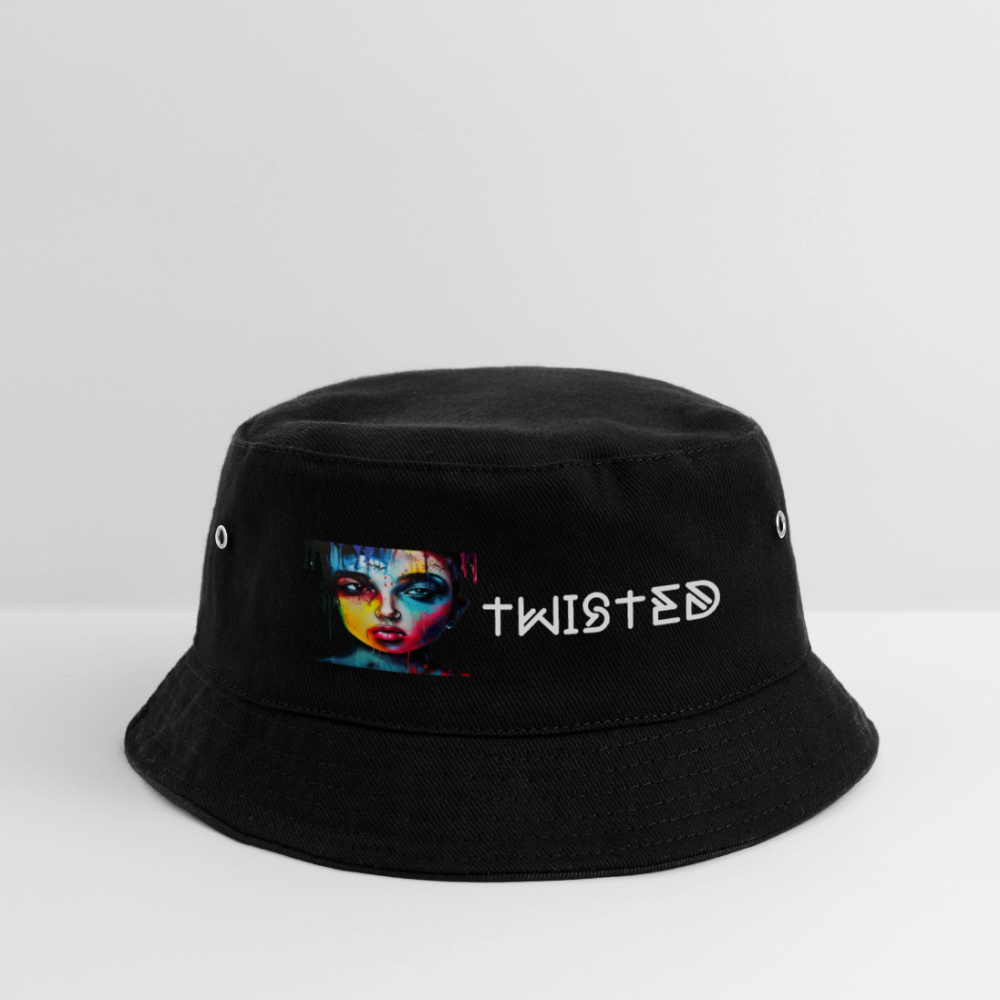 TWISTED - CHICLREN'S BUCKET HAT - black
