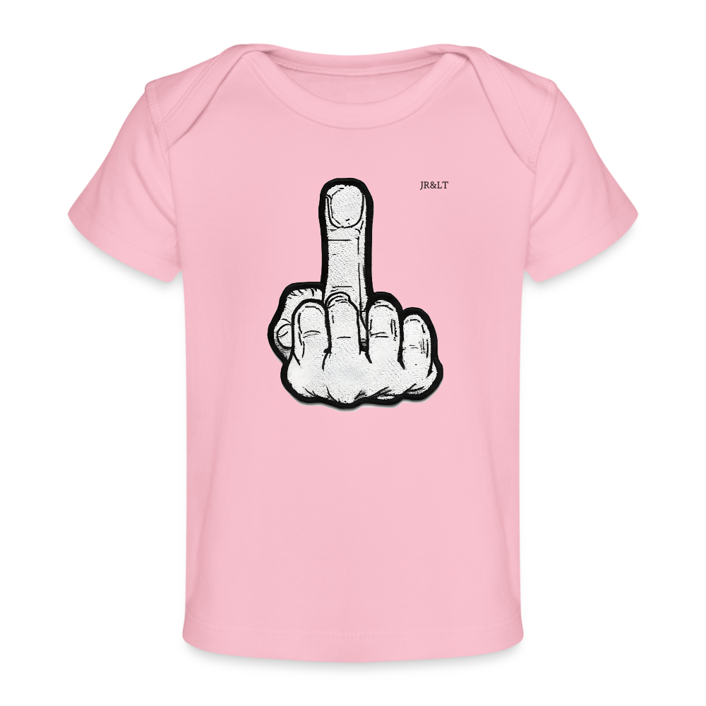 UP MIDDLE FINGER - BABY T-SHIRT - light pink