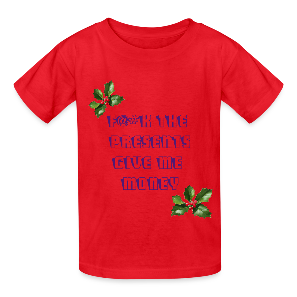 GIVE ME MONEY - CHILDREN'S T-SHIRT - red